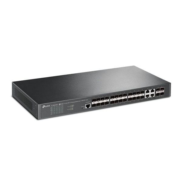 TP-Link TL-SG3428XF JetStream 24xGbE SFP, 4x10GbE SFP+ port L2+ menedzselhető switch