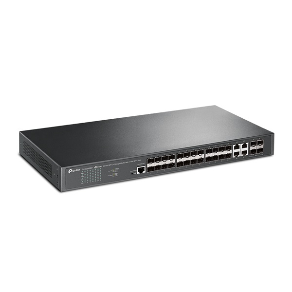 TP-Link TL-SG3428XF JetStream 24xGbE SFP, 4x10GbE SFP+ port L2+ menedzselhető switch