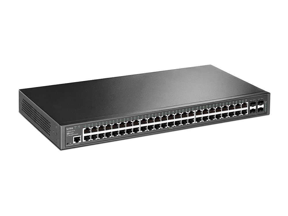 TP-Link TL-SG3452 JetStream 48xGbE LAN 4xGbE SFP port L2+ menedzselhető switch