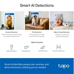 TP-Link Tapo C220 otthoni fehér Ai biztonsági Wi-Fi kamera