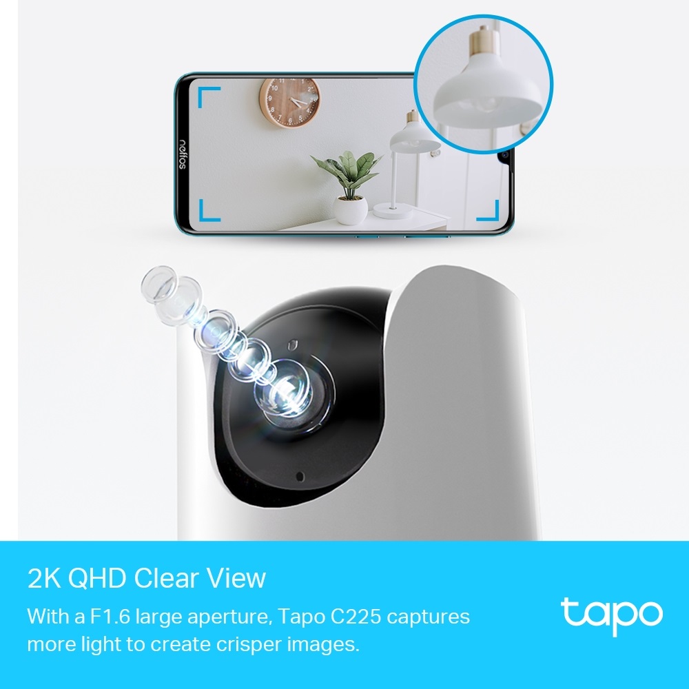 TP-Link Tapo C225 otthoni fehér AI biztonsági Wi-Fi kamera