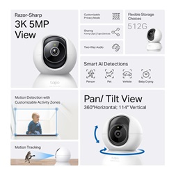 TP-Link Tapo C230 otthoni AI biztonsági Wi-Fi kamera -R