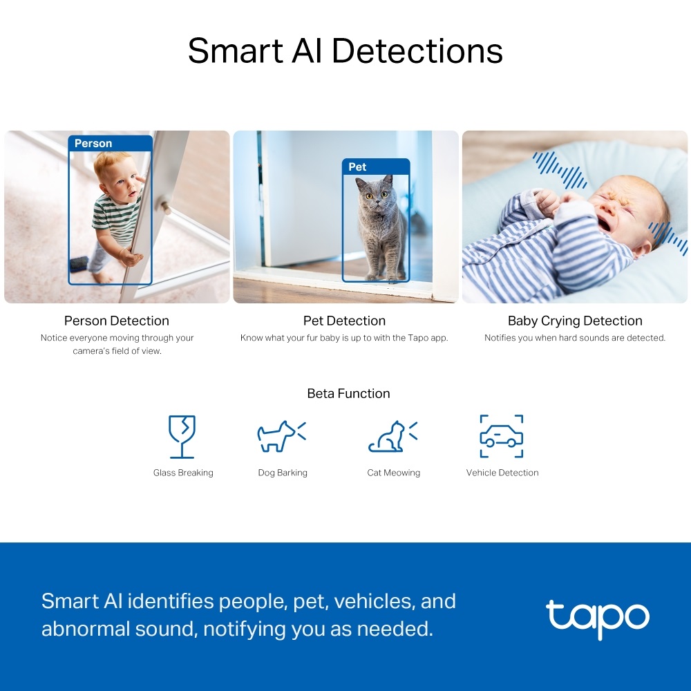 TP-Link Tapo C230 otthoni AI biztonsági Wi-Fi kamera -R