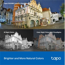 TP-Link Tapo C325WB 2K QHD 4MP IP66 Night Vision fehér kültéri biztonsági Wi-Fi kamera