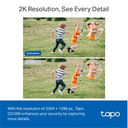 TP-Link Tapo C510W 2K 3MP IP65 Night Vision fehér kültéri biztonsági Wi-Fi kamera