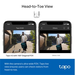 TP-Link Tapo D230S1 akkumulátorral működő kamerás ajtócsengő hubbal