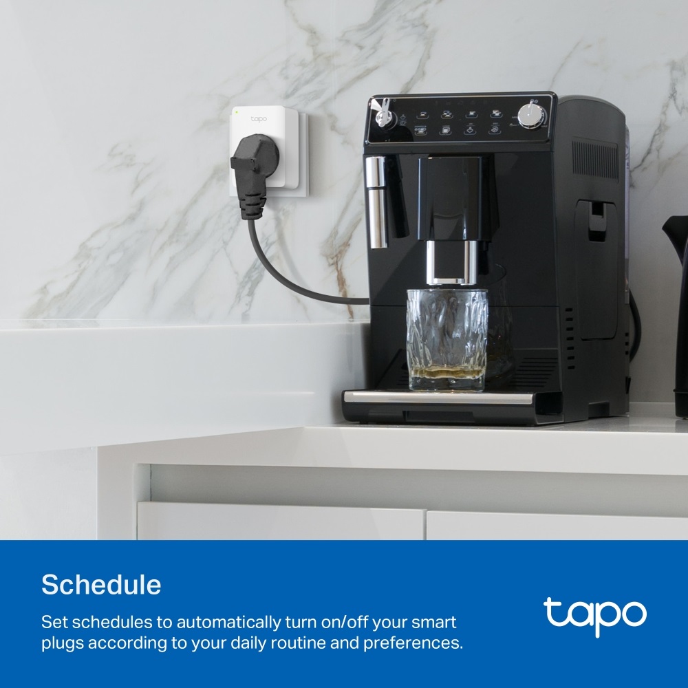 TP-Link Tapo P110M Mini fehér Wi-Fi-s okos konnektor, erőforrásfigyelő