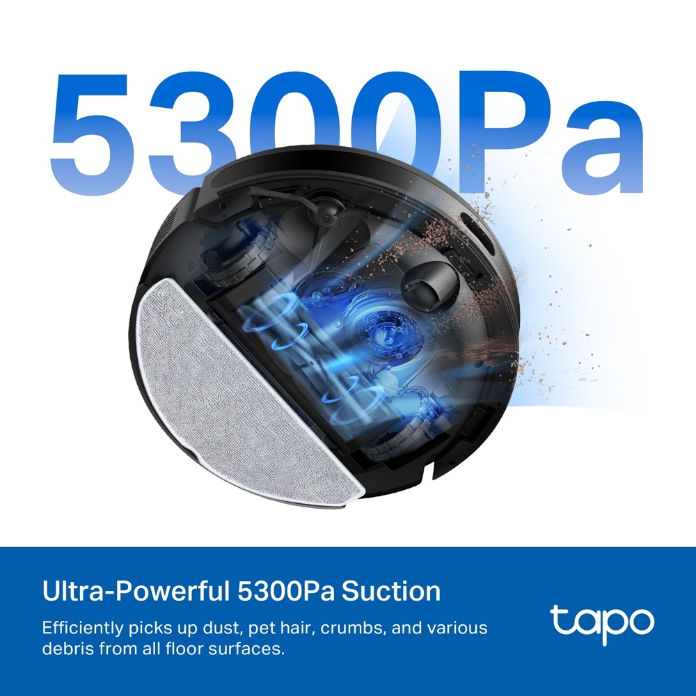 TP-Link Tapo RV20 Max MagSlim LiDAR fekete robotporszívó és felmosó - R
