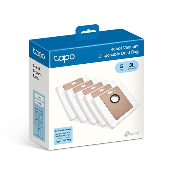 TP-Link Tapo RVA202 egyszer használatos 3L porzsák Tapo robotporszívóhoz 5db - R