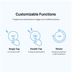 TP-Link Tapo S200B fehér okosotthon-vezérlő gomb