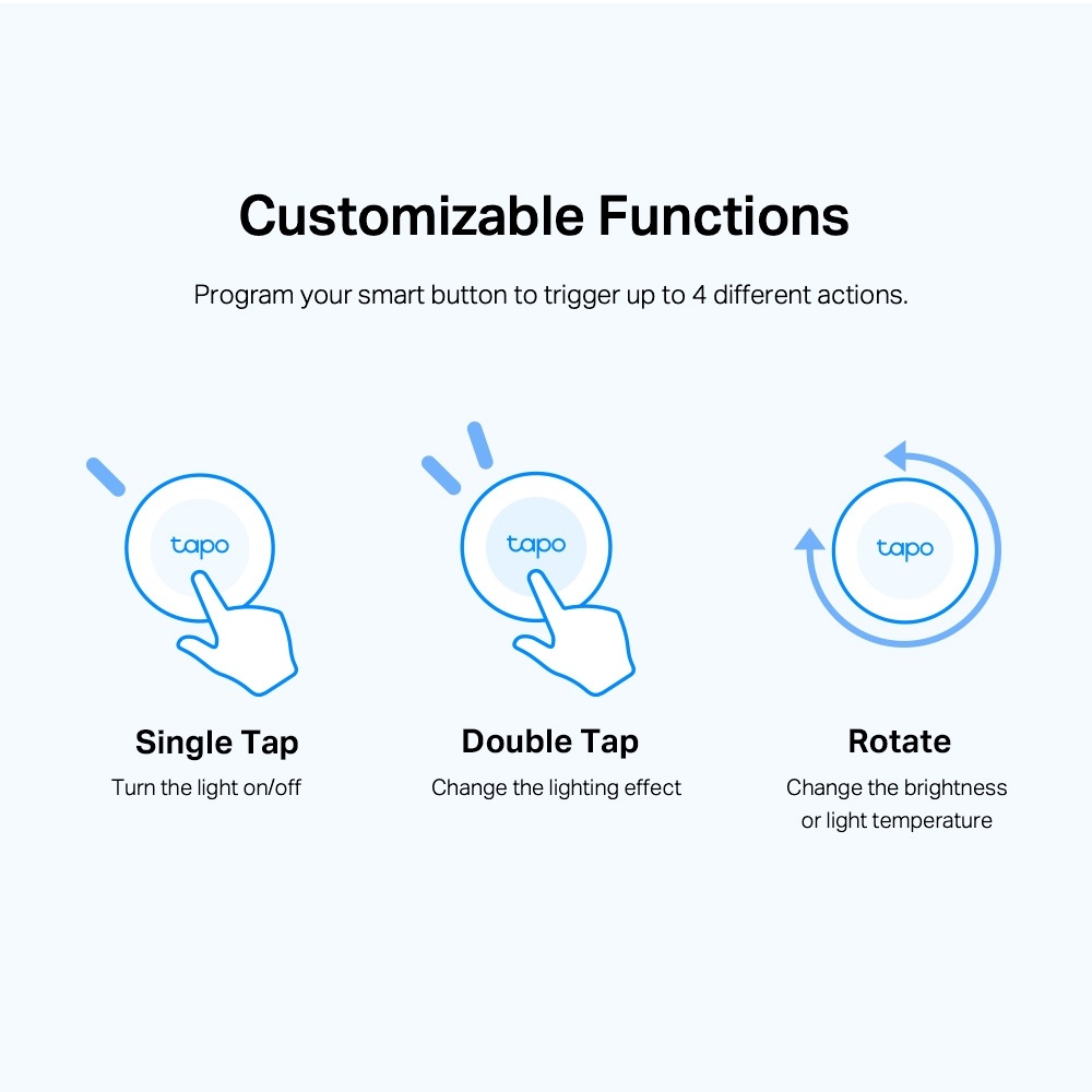 TP-Link Tapo S200B fehér okosotthon-vezérlő gomb