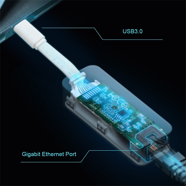 TP-Link UE300C USB 3.0 Type-C–RJ45 Gigabit Ethernet hálózati adapter