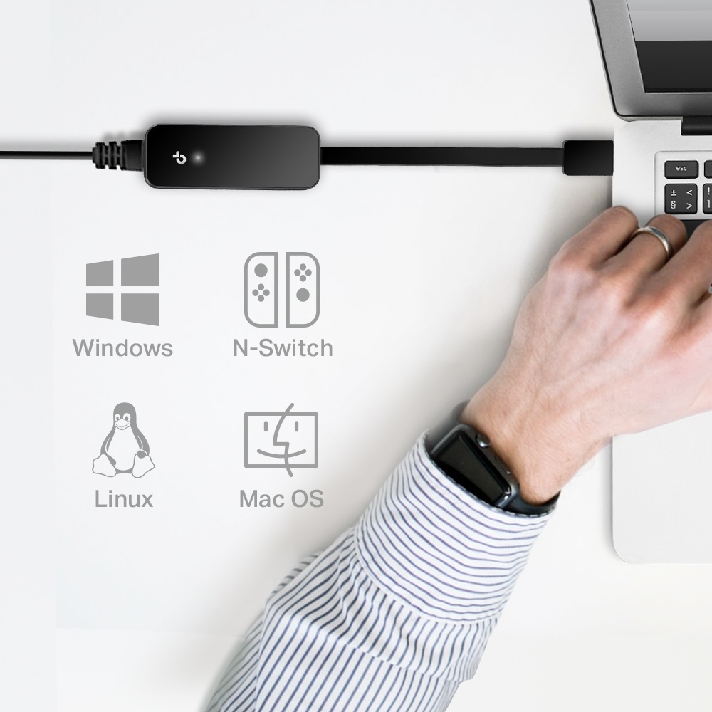 TP-Link UE306 Gigabit Ethernet-USB 3.0 fekete átalakító adapter