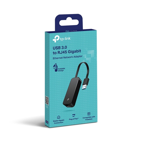 TP-Link UE306 Gigabit Ethernet-USB 3.0 fekete átalakító adapter