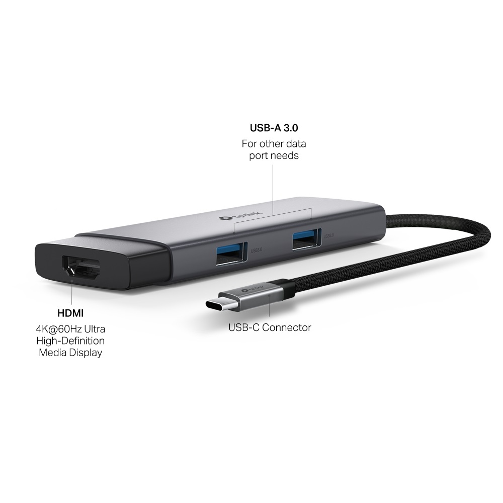 TP-Link UH5020C 5in1 szürke USB-C HUB
