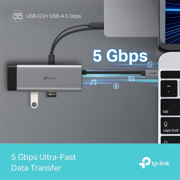 TP-Link UH5020C 5in1 szürke USB-C HUB