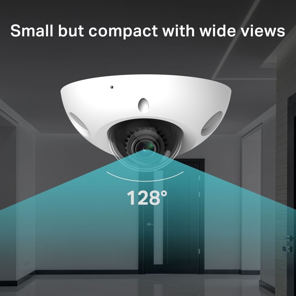 TP-Link VIGI C230I Mini /3MP/2,8mm/beltéri/H265/IR30m/SD/Smart Detection/kétirányú hang/IP mini dómkamera