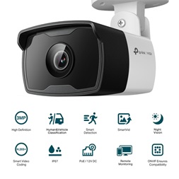 TP-Link VIGI C330I /3MP/2,8mm/kültéri/H265/IR30m/Smart Detection/IP csőkamera