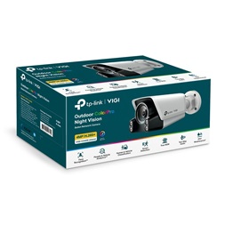 TP-Link VIGI C340S(4mm) /Kültéri/4MP/4mm/LED30m/ColorPro/Smart/ Duál megvilágítású IP csőkamera