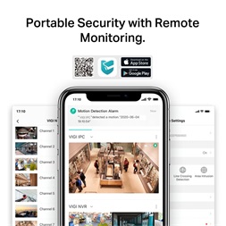 TP-Link VIGI C340 /4MP/6mm/kültéri/H265/IR30m/SD/Smart Detection/kétirányú hang/Full-Color IP csőkamera