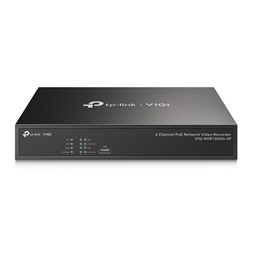 TP-Link VIGI NVR1004H-4P /4 csatorna/H265/80Mbps rögzítés/1x SATA/4x PoE+ hálózati rögzítő (NVR)