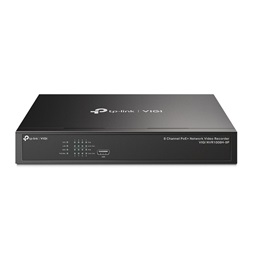 TP-Link VIGI NVR1008H-8P /8 csatorna/H265+/80Mbps rögzítés/1x SATA/8x PoE+ (53W) hálózati rögzítő (NVR)