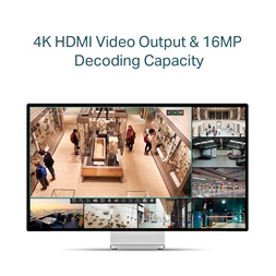 TP-Link VIGI NVR1104H-4P /4 csatorna/H265/80Mbps rögzítés/1x SATA/4x PoE+ hálózati rögzítő (NVR)