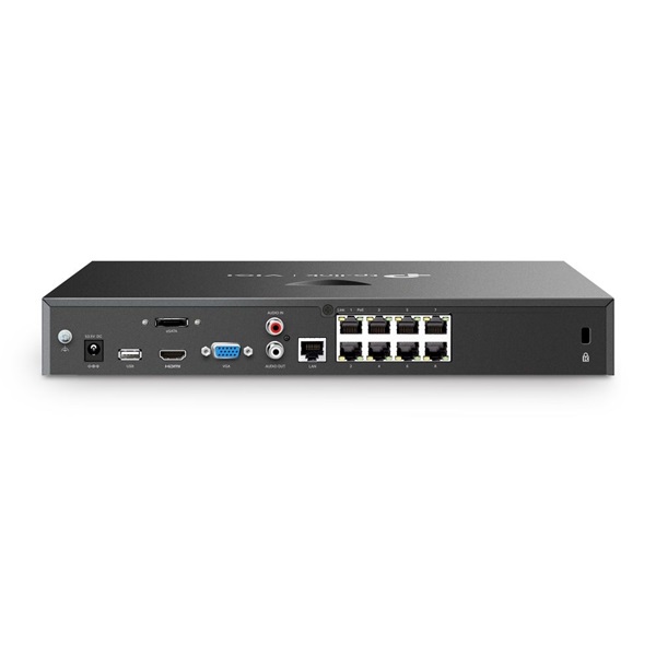 TP-Link VIGI NVR2008H-8MP /8 csatorna/H265+/80Mbps rögzítés/2x SATA/8x PoE+ (93W) hálózati rögzítő (NVR)
