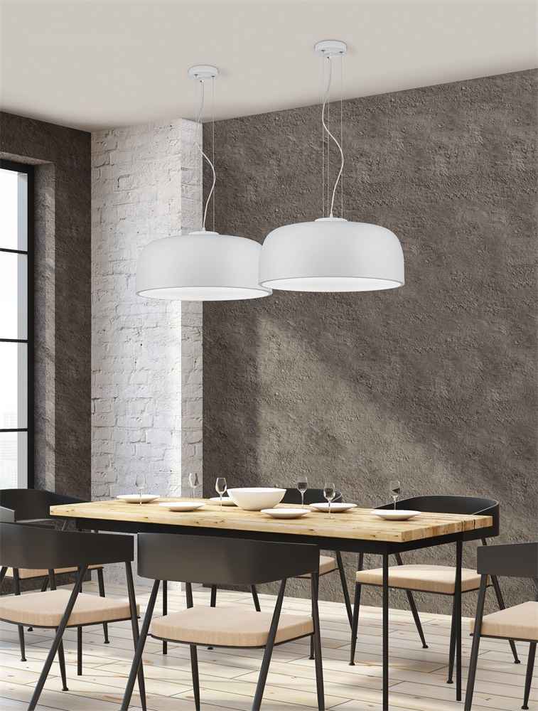 TRIO 309800431 Baron 40W fehér függesztett lámpatest