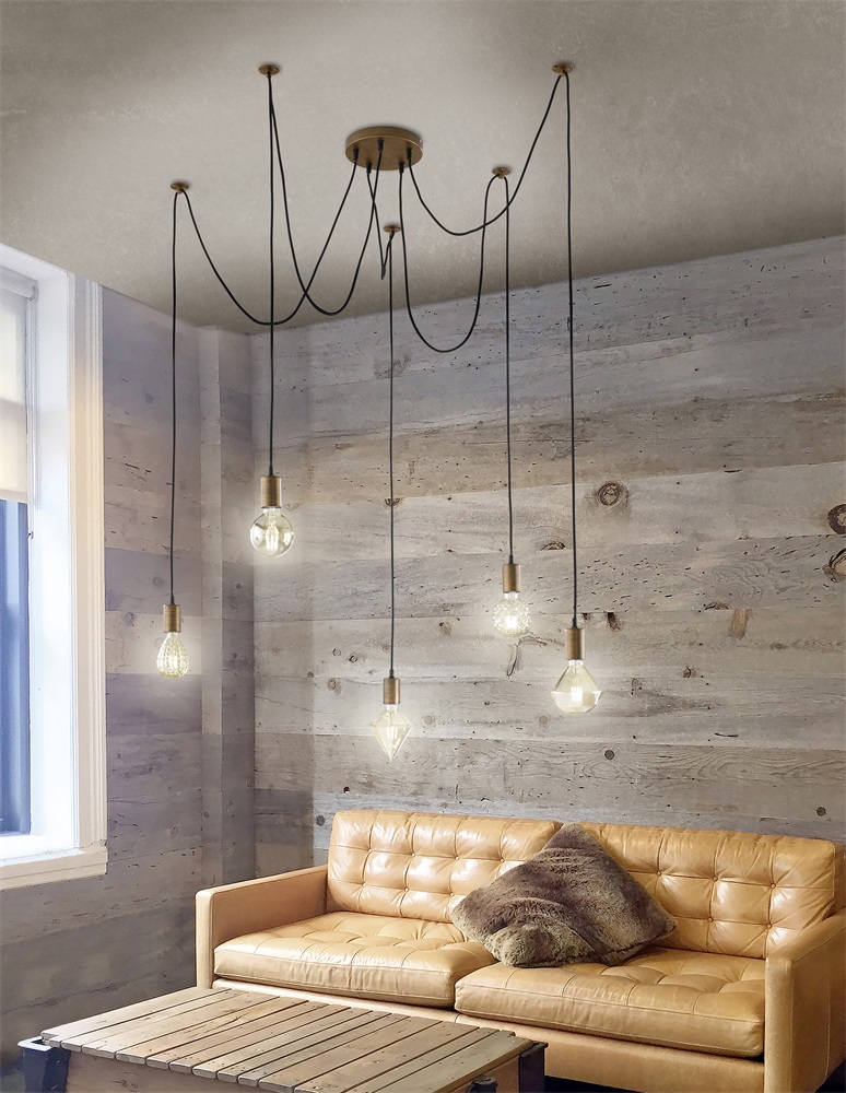 TRIO 310100562 Cord 60W antik vörösréz függesztett lámpatest