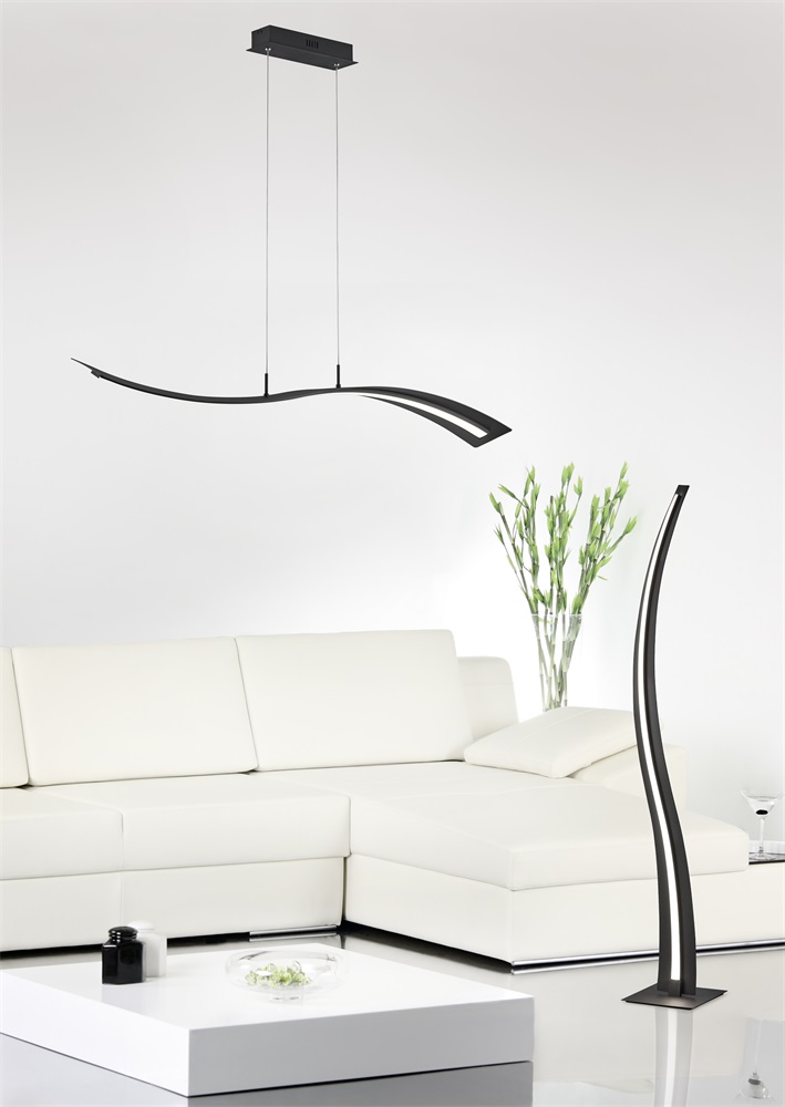 TRIO 324610132 SALERNO 35W 3500lm 3000K fekete függesztett lámpatest
