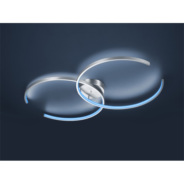 TRIO 651110207 CITIZEN 2 x 20W RGBW-LED/ 3000-5000K/ 2 x 1600Lm nikkel mennyezeti lámpatest