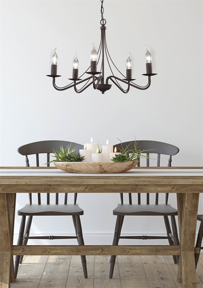 TRIO R1198-24 Country 40W E14 rozsda függesztett lámpatest