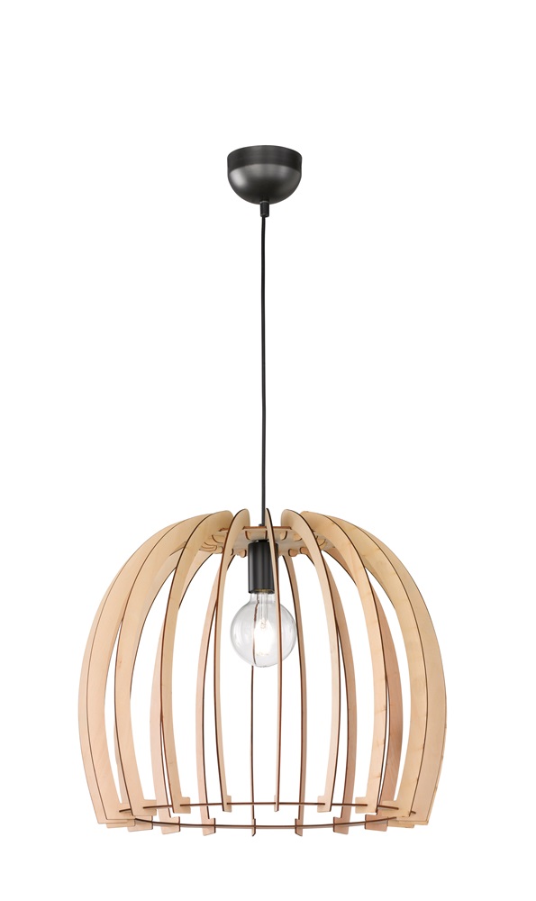 TRIO R30255030 Wood 60W E27 fa függesztett lámpatest