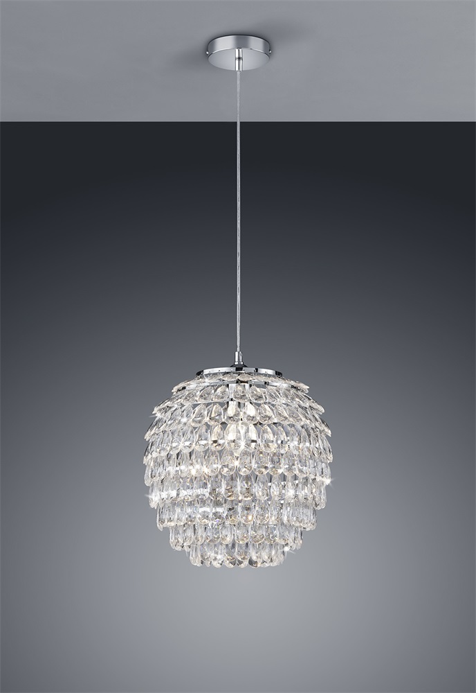 TRIO R30451906 Petty 60W E27 króm függesztett lámpatest