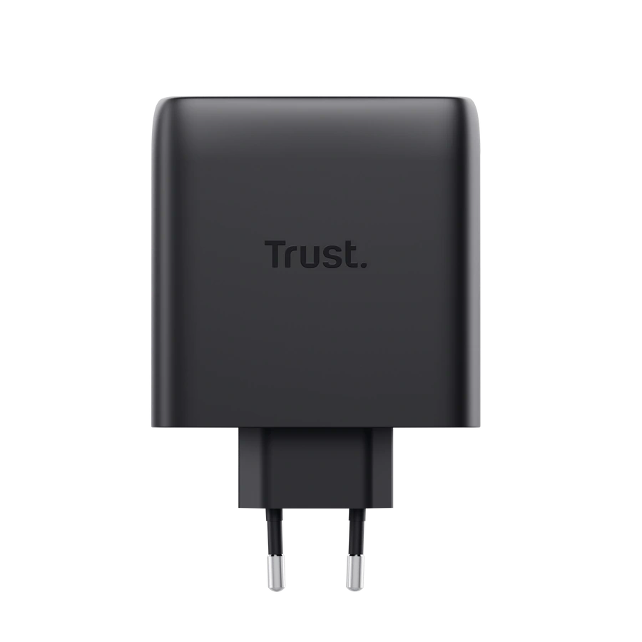 TRUST 25527 Maxo 100W 2x USB-C csatlakozással - fekete hálózati GaN töltő