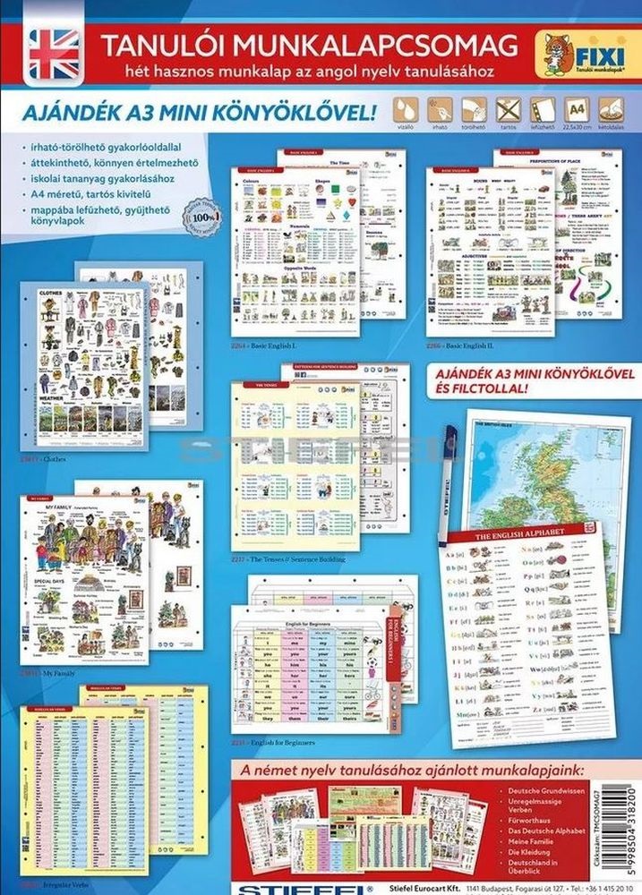 Tanulói munkalapcsomag az angol nyelv tanulásához