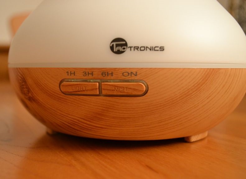 Taotronics TT-AD002 ultrahangos LED fénnyel fa mintázatú világosbarna illóolaj párásító