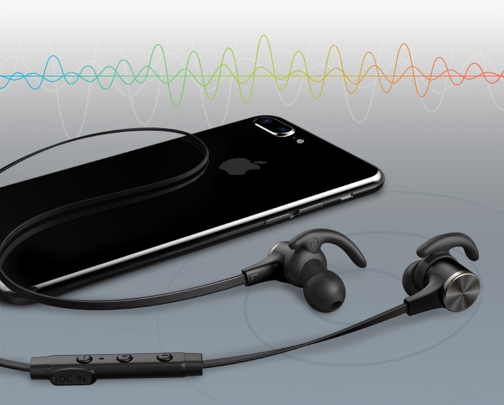 Taotronics TT-BH07 Bluetooth sztereó fekete sport fülhallgató