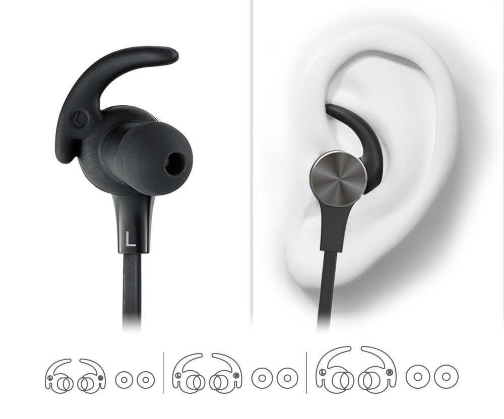 Taotronics TT-BH07 Bluetooth sztereó fekete sport fülhallgató