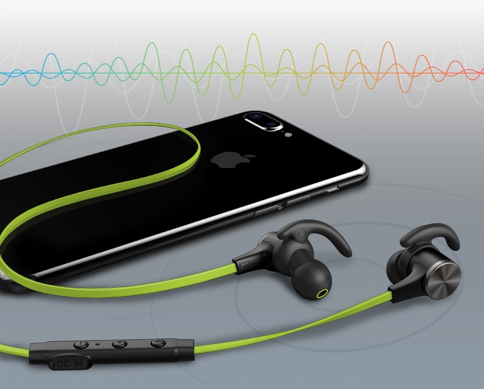 Taotronics TT-BH07 Bluetooth sztereó zöld sport fülhallgató