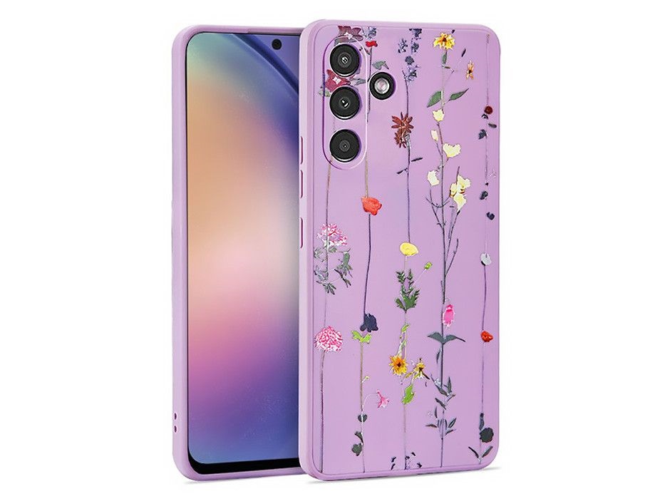 Tech-Protect FN0532 Samsung SM-A546 Galaxy A54 5G Mood garden lila szilikon hátlap