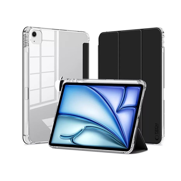 Tech-Protect TP308644 iPad Air 13 (2024) on/off funkcióval fekete-átlátszó tablet tok