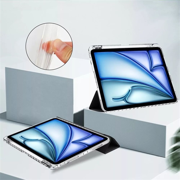 Tech-Protect TP308644 iPad Air 13 (2024) on/off funkcióval fekete-átlátszó tablet tok