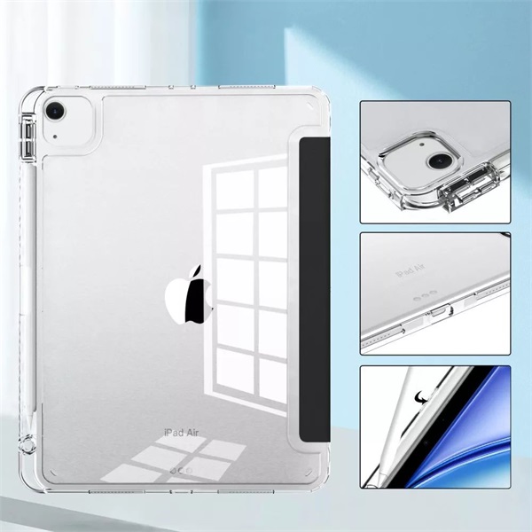 Tech-Protect TP308644 iPad Air 13 (2024) on/off funkcióval fekete-átlátszó tablet tok
