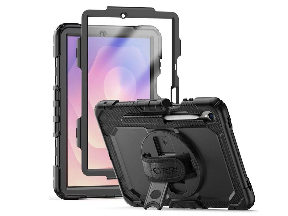 Tech-Protect TP332656 Solid Samsung Galaxy Tab S11 11,0" kijelzővédővel fekete ütésálló tok