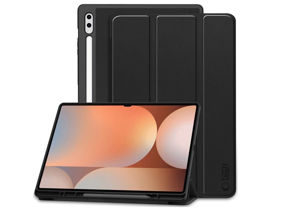Tech-Protect TP371297 Samsung Galaxy Tab S8/S9/S10 Ultra 14.6 fekete tablet tok (ECO)