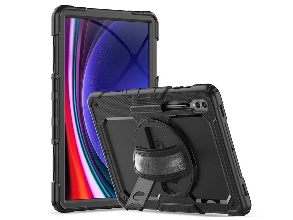 Tech-Protect TP604184 Samsung X900/X906/X910/X916B Galaxy Tab S8 Ultra / S9 Ultra 14.6 ütésálló fekete tablet tok + üveg