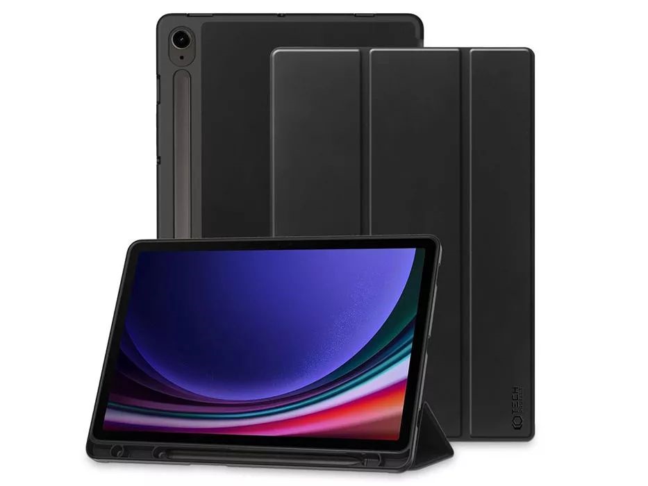 Tech-Protect TP606225 Samsung X510/X516B Galaxy Tab S9 FE 10.9 (Smart Case Pen)fekete tablet tok