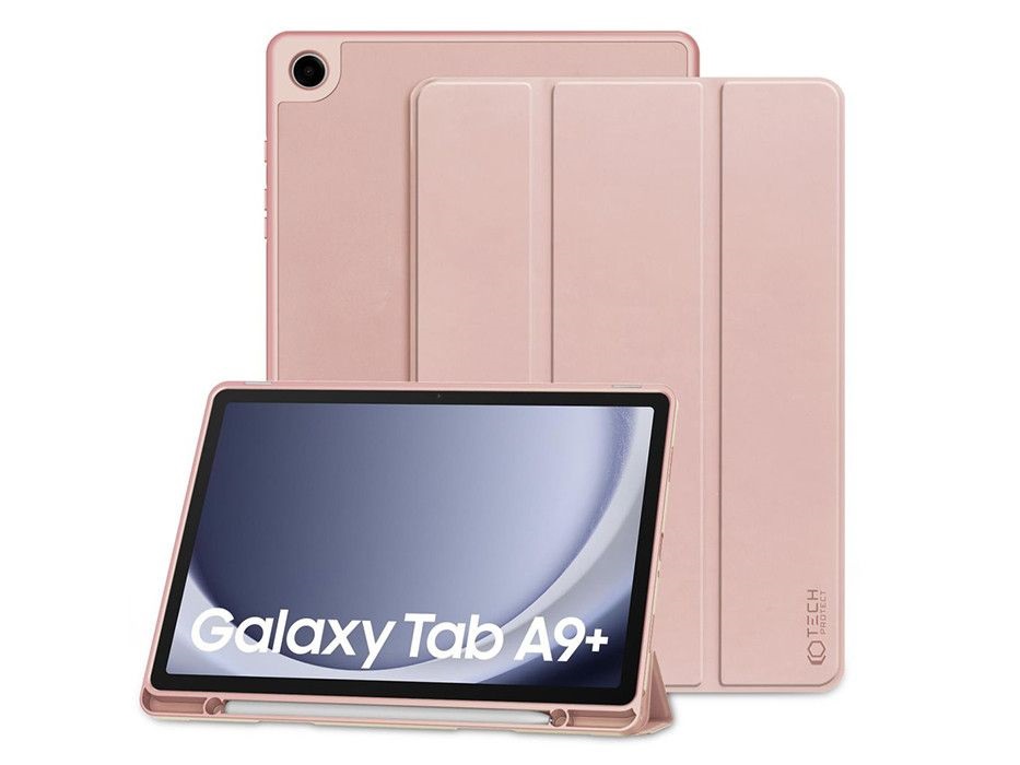 Tech-Protect TP607796 Samsung X210/X215/X216 Galaxy Tab A9+ 11.0 rózsaszín tablet tok (Smart Case) pencil tartóval